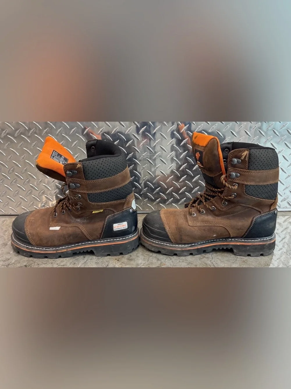 Men’s Herman Survivors Professional Series Steel Toe Work Boots Size 9.5 Brown
